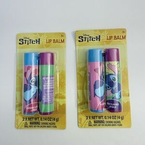 Disney Stitch 2 flavored Lip Balm Kids Berry/ blueberry Brand New